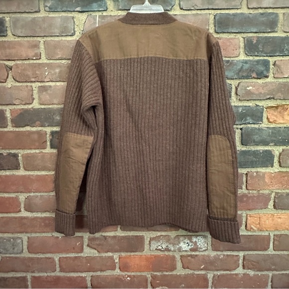 LL Bean Commando Sweater Ribbed Wool Elbow Patches -medium -41 bust /25” long - Picture 8 of 8